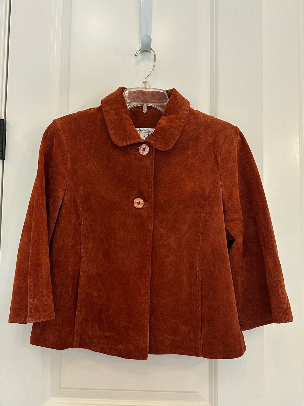 Coldwater Creek Rust Suede Leather Swing Jacket PS